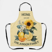 Sonnenblumen und Zitrusfamiliendesign Schürze (Vorderseite)