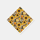 Sonnenblumen und Zitrusfrüchte Wohngestaltung im H Serviette (Ecke)