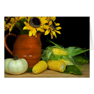 Sonnenblumen und Zuckermais