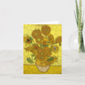 Sonnenblumen, Unendlichkeitspunkte - nach Vincent Dankeskarte (Vorderseite)