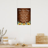 Sonnenblumen Unsere Liebe Story Timeline Wedding S Poster (Küche)