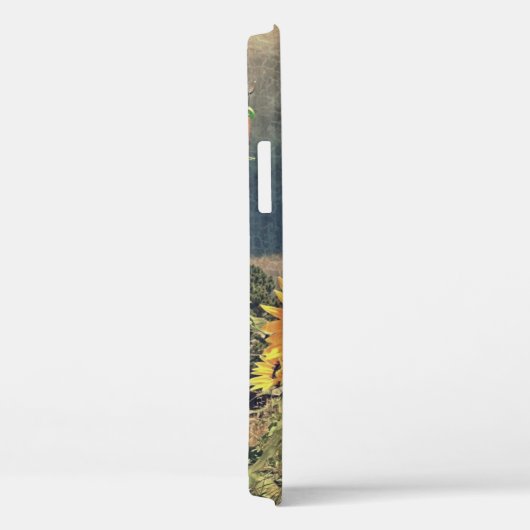 Sonnenblumen unter Sturmwolken-Individuelle Name Case-Mate iPhone Hülle (Rückseite / Rechts)