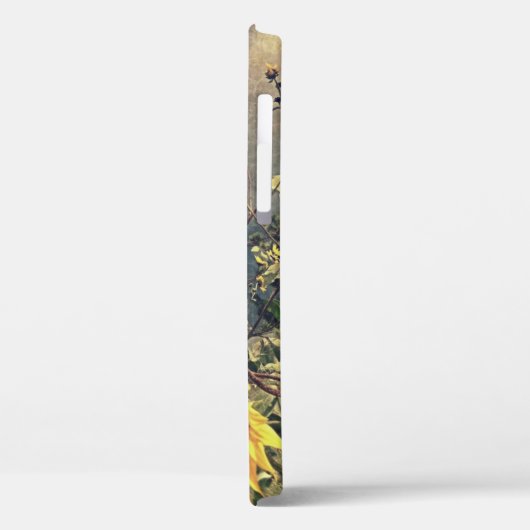 Sonnenblumen unter Sturmwolken-Individuelle Name Case-Mate iPhone Hülle (Rückseite / Links)