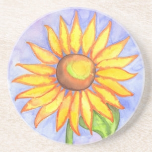 Sonnenblumen-Unterlage Sandstein Untersetzer