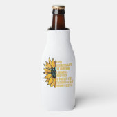 Sonnenblumen unterschätzen den Power von Oma nie Flaschenkühler (Flaschenvorderseite)