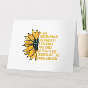 Sonnenblumen unterschätzen den Power von Oma nie Karte