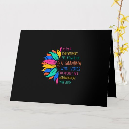 Sonnenblumen unterschätzen den Power von Oma nie Karte (Gelbe Blume)