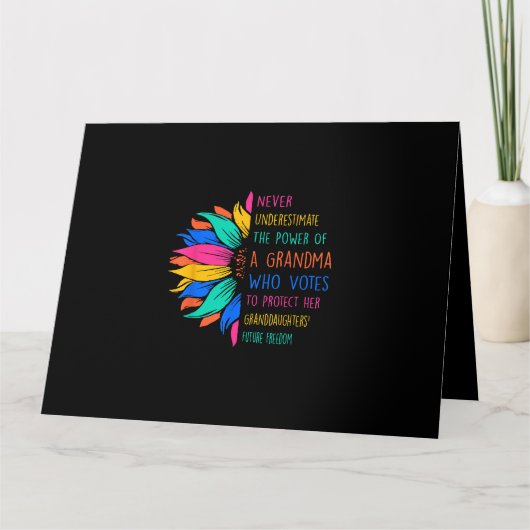 Sonnenblumen unterschätzen den Power von Oma nie Karte (Vorderseite)