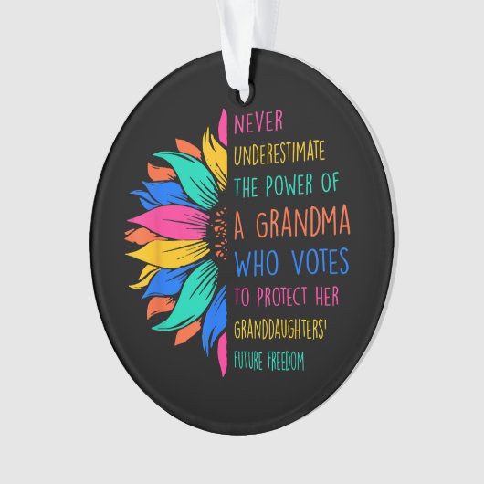 Sonnenblumen unterschätzen den Power von Oma nie Ornament (Vorderseite)