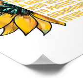 Sonnenblumen unterschätzen den Power von Oma nie Poster (Ecke)