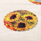 Sonnenblumen Untersetzer (angewinkelt)