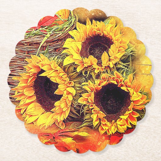 Sonnenblumen Untersetzer (Vorderseite)