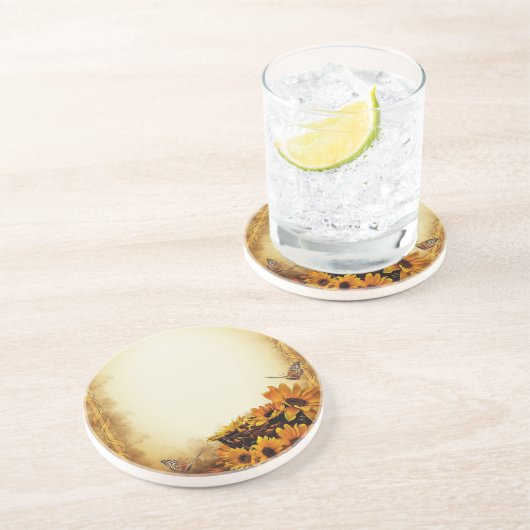 Sonnenblumen Untersetzer (Seite)