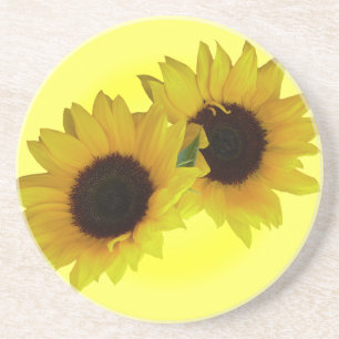 Sonnenblumen-Untersetzer Fröhliche gelbe Blumen-Ge Getränkeuntersetzer