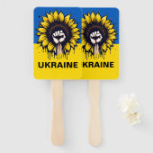 Sonnenblumen unterstützen die Ukraine-Fahne überal Fächer (Vorne und Hinten)