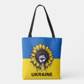 Sonnenblumen unterstützen die Ukraine-Fahne überal Tasche (Rückseite)