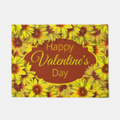 Sonnenblumen Valentinstag Türmatte (Vorderseite)