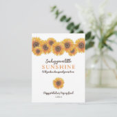 Sonnenblumen Valentinstag-Urlaubskarte Feiertagskarte (Stehend Vorderseite)