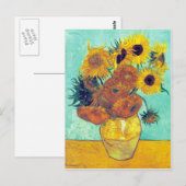 Sonnenblumen, Van Gogh Postkarte (Vorne/Hinten)