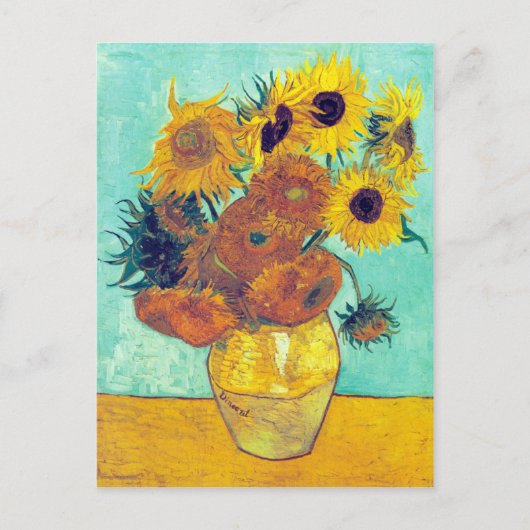 Sonnenblumen, Van Gogh Postkarte (Vorderseite)