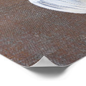 Sonnenblumen-Vase auf dem rustikal-braunen Poster (Ecke)