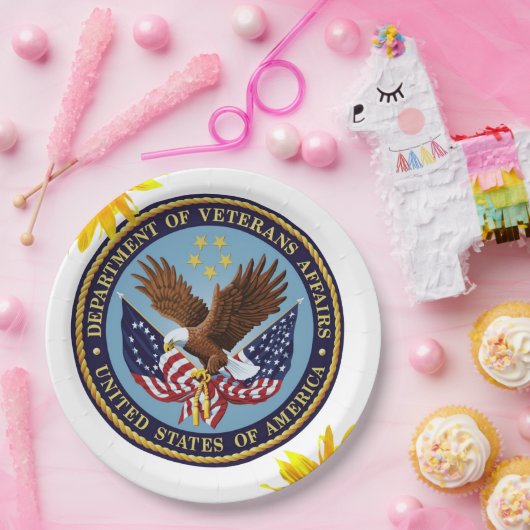 Sonnenblumen Veteranen Papier Teller (Party)