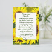 Sonnenblumen Vielen Dank Christlicher Freund Dankeskarte (Stehend Vorderseite)