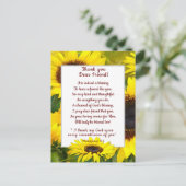 Sonnenblumen Vielen Dank, Christlicher Freund Postkarte (Stehend Vorderseite)