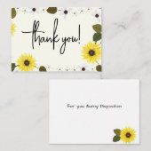 Sonnenblumen Vielen Dank Mitteilungskarte (Vorne/Hinten)
