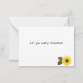 Sonnenblumen Vielen Dank Mitteilungskarte (Rückseite)