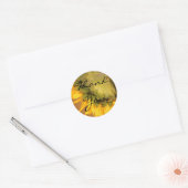 Sonnenblumen, vielen Dank Runder Aufkleber (Umschlag)