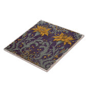 Sonnenblumen-Vignetten in Violett Fliese (Seite)