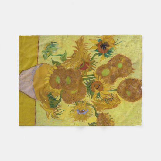 Sonnenblumen, Vincent van Gogh, 1889 Fleecedecke (Vorderseite (Horizontal))