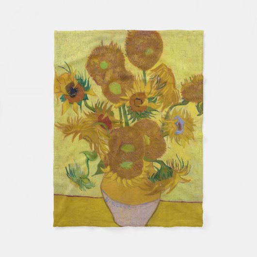 Sonnenblumen, Vincent van Gogh, 1889 Fleecedecke (Vorderseite)