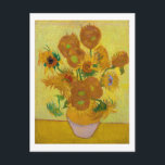 Sonnenblumen, Vincent van Gogh, 1889 Postkarte<br><div class="desc">Vincent Willem van Gogh (30. März 1853 - 29. Juli 1890) war ein niederländischer postimpressionistischer Maler, der zu den berühmtesten und einflussreichsten Persönlichkeiten in der Geschichte der Western-Kunst zählt. In etwas mehr als einem Jahrzehnt schuf er etwa 2100 Kunstwerke, darunter etwa 860 Ölgemälde, die größtenteils aus den Jahre seines Lebens....</div>