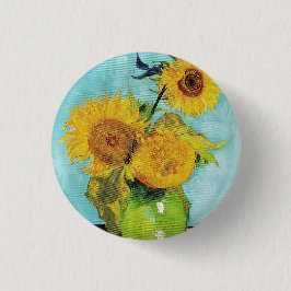 Sonnenblumen Vincent van Gogh Button