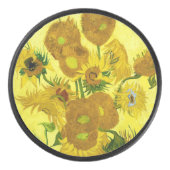 Sonnenblumen Vincent van Gogh Eishockey Puck (Vorderseite)