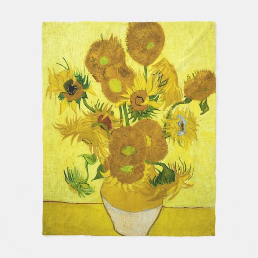 Sonnenblumen Vincent van Gogh Fleecedecke (Vorderseite)