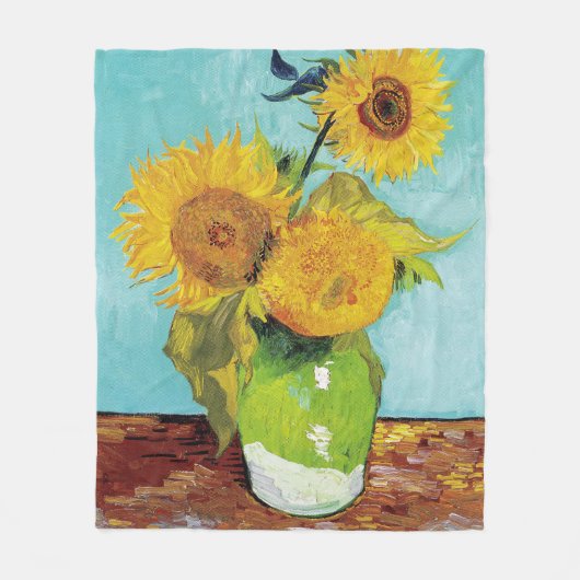 Sonnenblumen Vincent van Gogh Fleecedecke (Vorderseite)