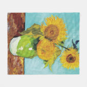 Sonnenblumen Vincent van Gogh Fleecedecke (Vorderseite (Horizontal))