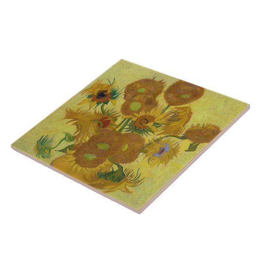 Sonnenblumen, Vincent van Gogh Fliese (Seite)