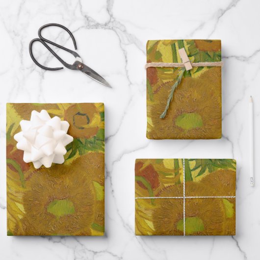 Sonnenblumen - Vincent van Gogh Geschenkpapier Set (Vorderseite)