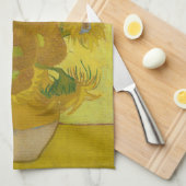 Sonnenblumen - Vincent van Gogh Geschirrtuch (Viertel Falte)