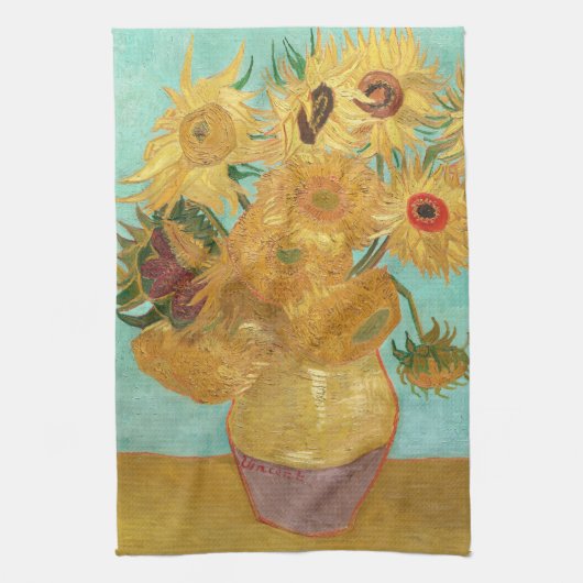 Sonnenblumen Vincent van Gogh Geschirrtuch (Vertikal)