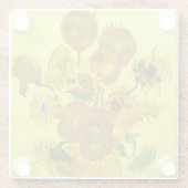 Sonnenblumen Vincent van Gogh Glasuntersetzer (Rückseite)