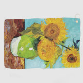 Sonnenblumen Vincent van Gogh Golfhandtuch (Horizontal)