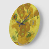 Sonnenblumen - Vincent van Gogh Große Wanduhr (Winkel)