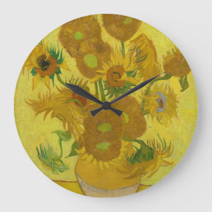 Sonnenblumen - Vincent van Gogh Große Wanduhr