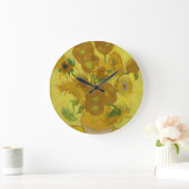 Sonnenblumen - Vincent van Gogh Große Wanduhr (Zuhause)