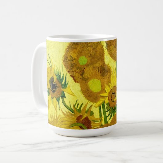 Sonnenblumen Vincent van Gogh Kaffeetasse (Vorderseite Links)